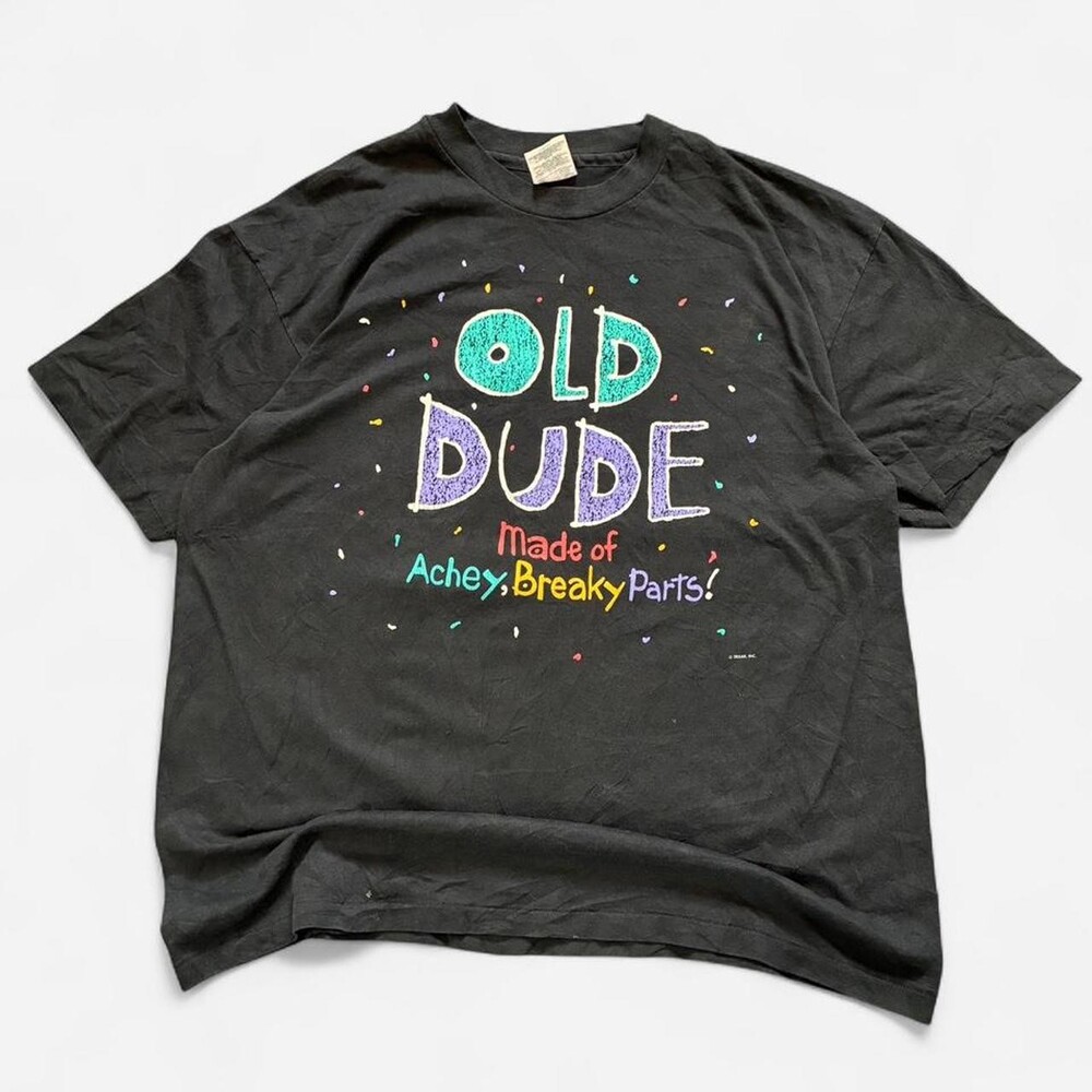 Hanes Men's Black and Grey T-shirt